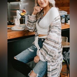 NWOT Chrysanthemum Striped Cardigan Sweater